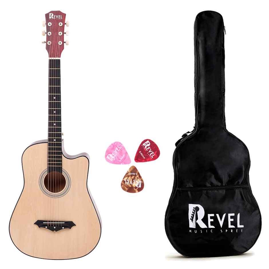 Revel Rvl-38C-Lgp-Nt 38 Inch Acoustic Guitar Linden Wood Ebony Right Hand Orientation | Natural