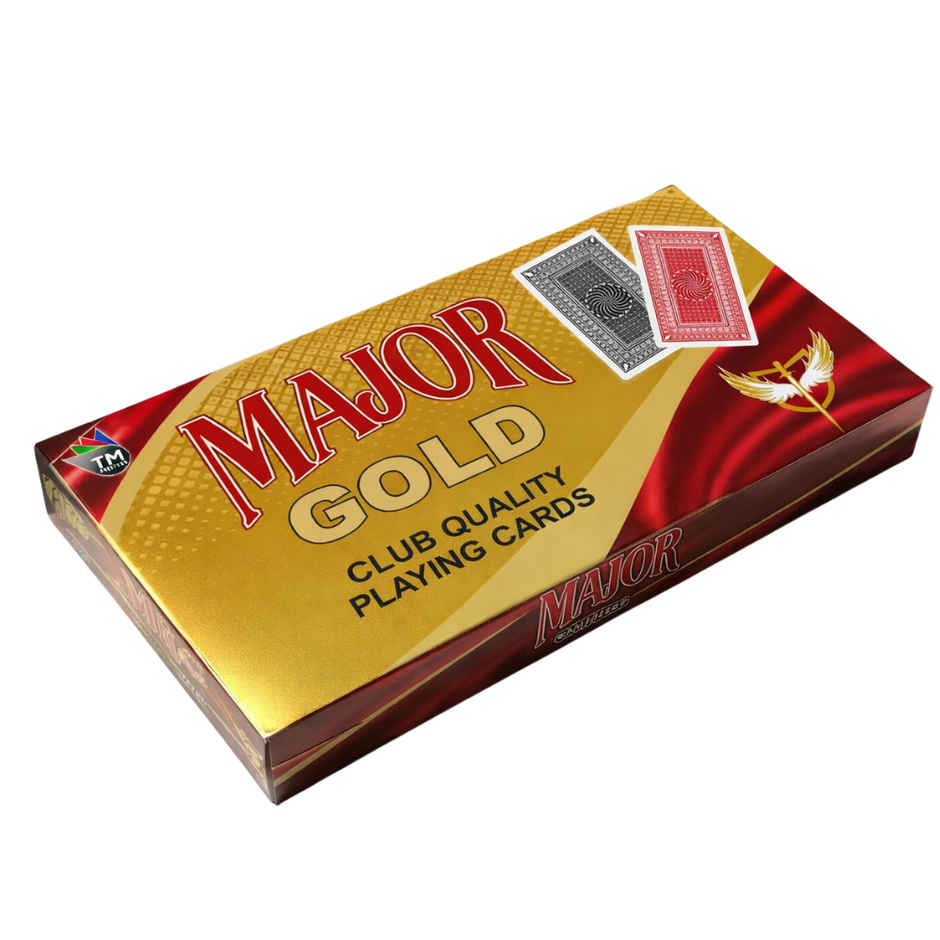 Emperor Major Gold Club Premium Paper Playing Cards | 3 Red & 3 Black
