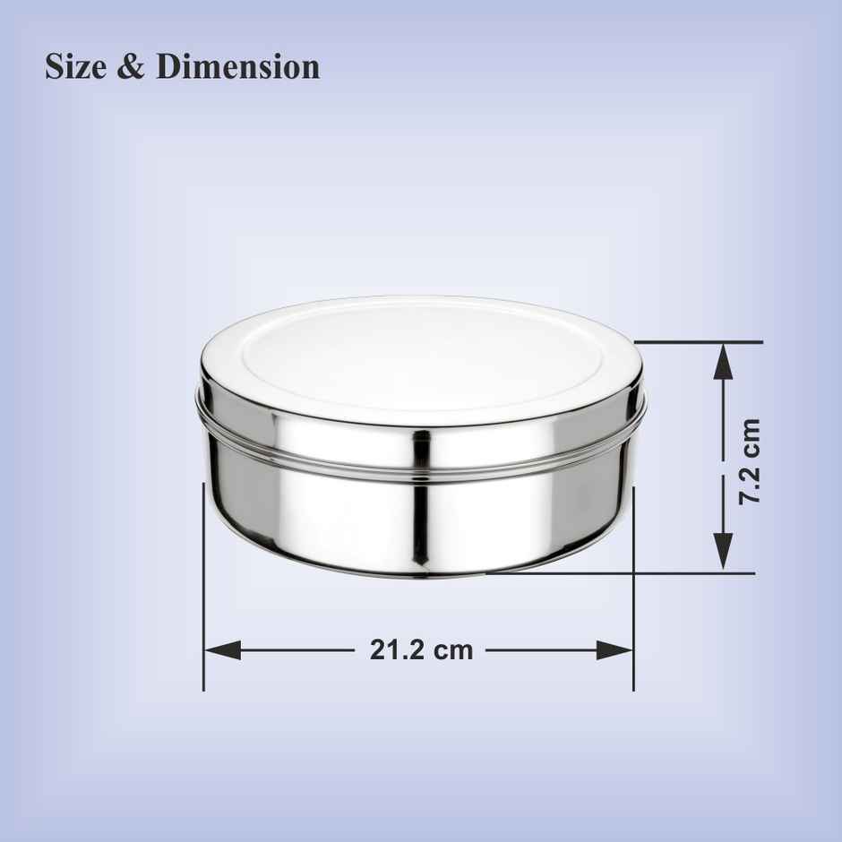 Steelera Stainless Steel Masala Dabba / Organiser | 7 Containers and Small Spoon | Food Safe