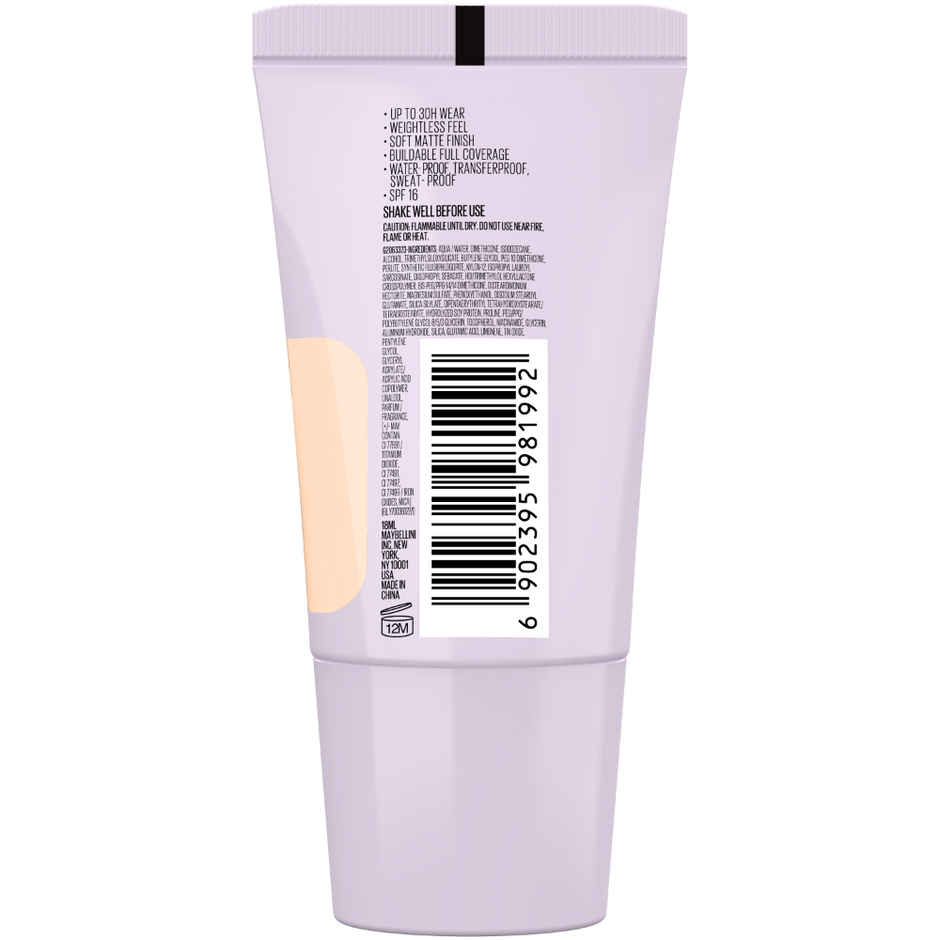 Maybelline Super Stay Lumi-Matte Foundation-115, 30H Longwear, Lightweight