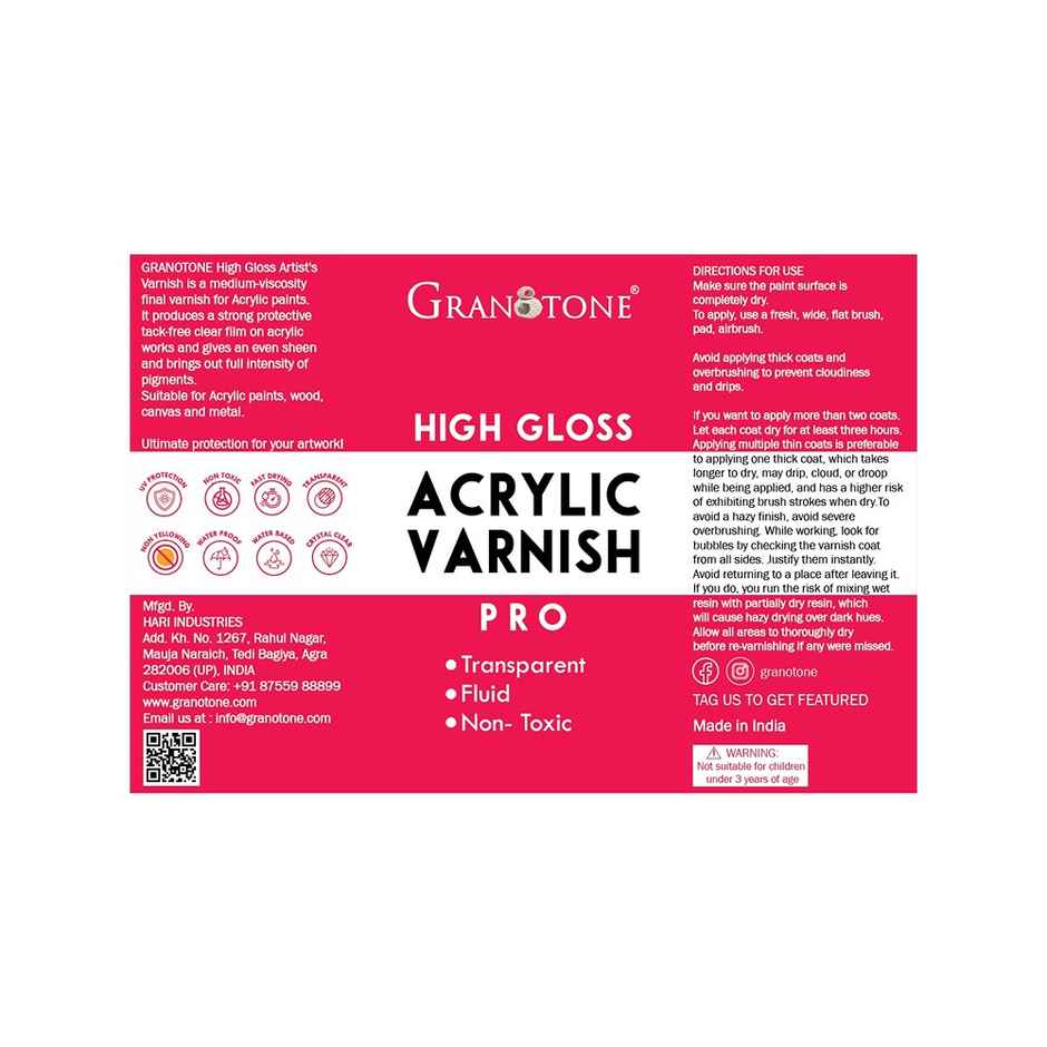 Granotone Acrylic Varnish | Transparent