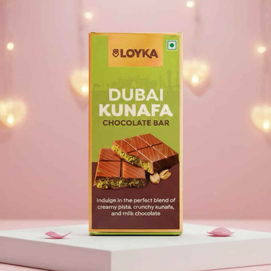 Loyka Dubai Kunafa Pistachio Milk Chocolate Bar