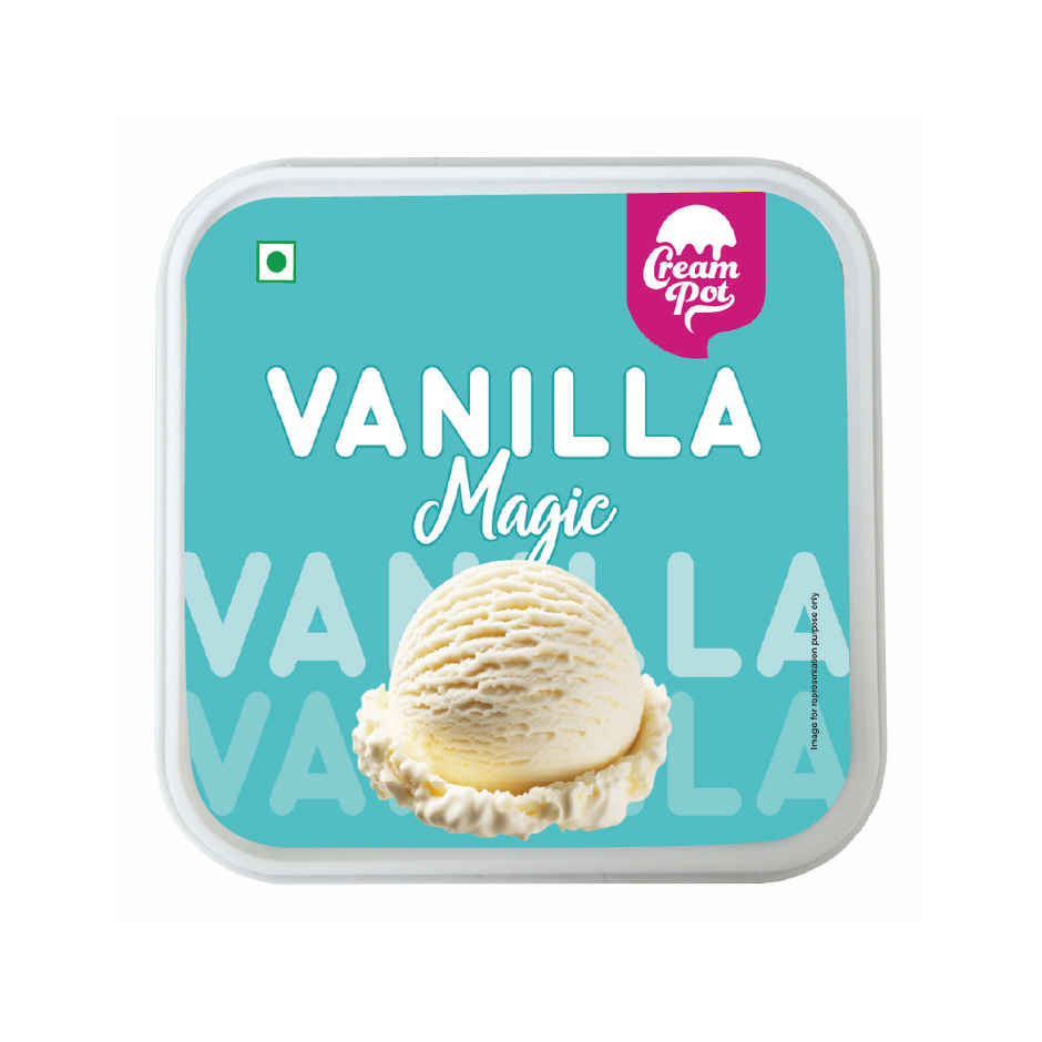 Cream Pot Vanilla Tub | Frozen Dessert Tub (1L) & Hershey'S Strawberry Syrup (180g) Combo