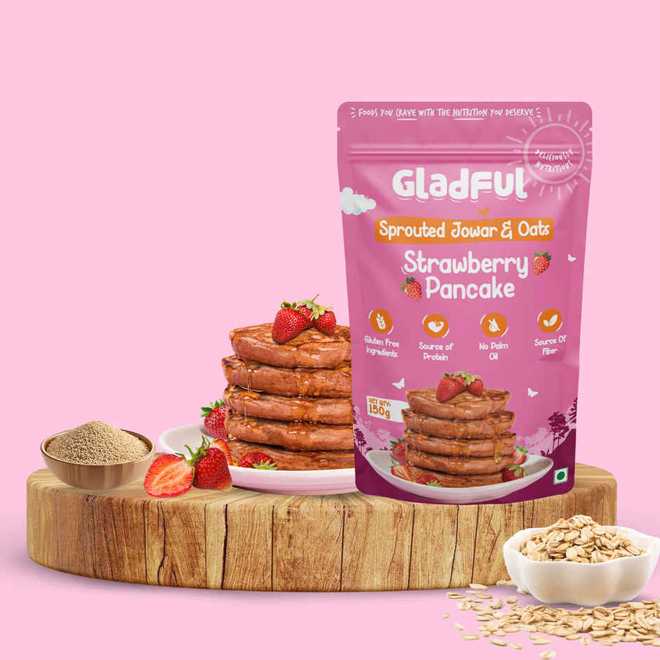 Gladful Strawberry Pancake Jowar and Oats Mix