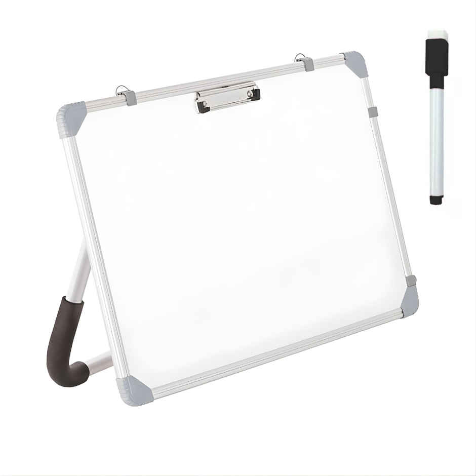 Se7en Non-Magnetic Dry Erase 1.5x2 feet Standing Whiteboard with Cap-Duster Marker