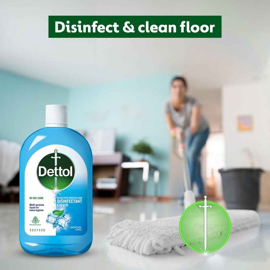 Dettol Liquid Disinfectant for Floor Cleaner, Surface Disinfection (Menthol Cool)