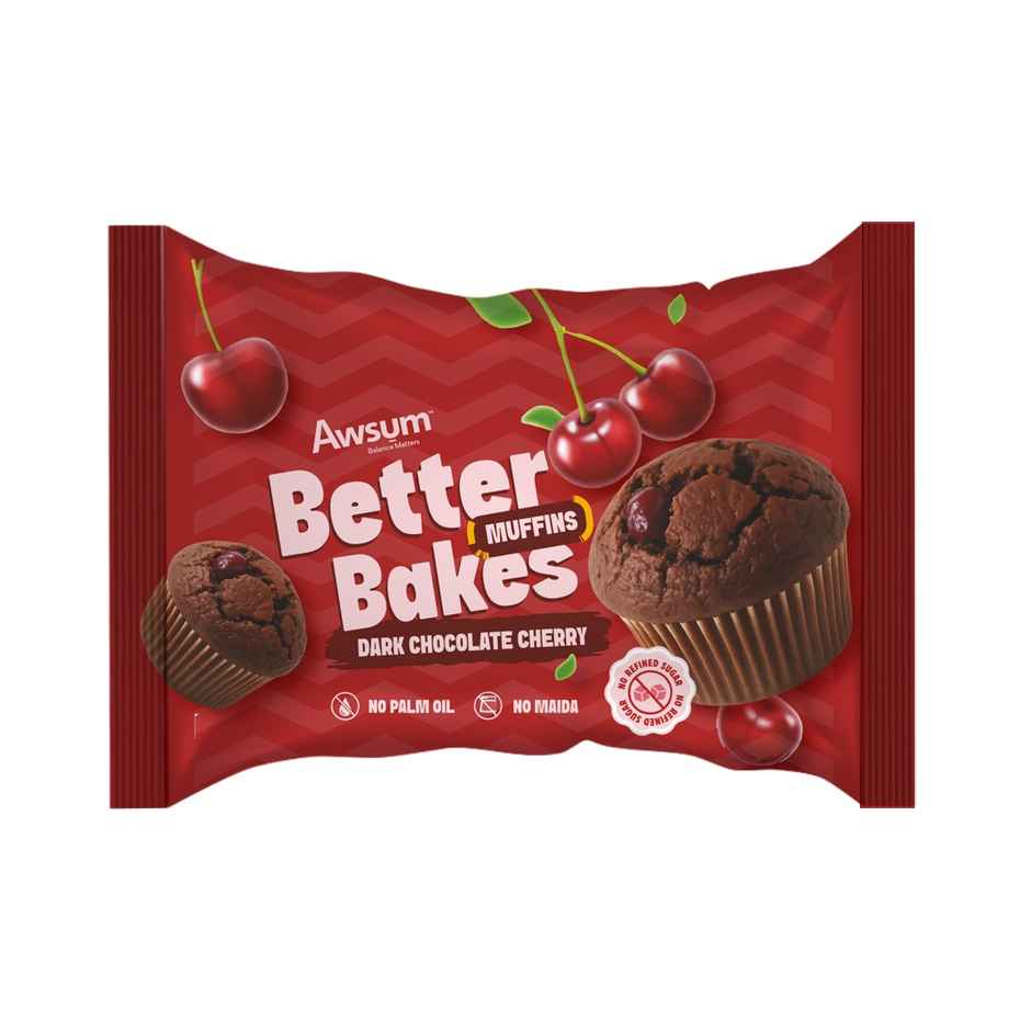 Awsum Better Bake Chocolate Cherry Muffin