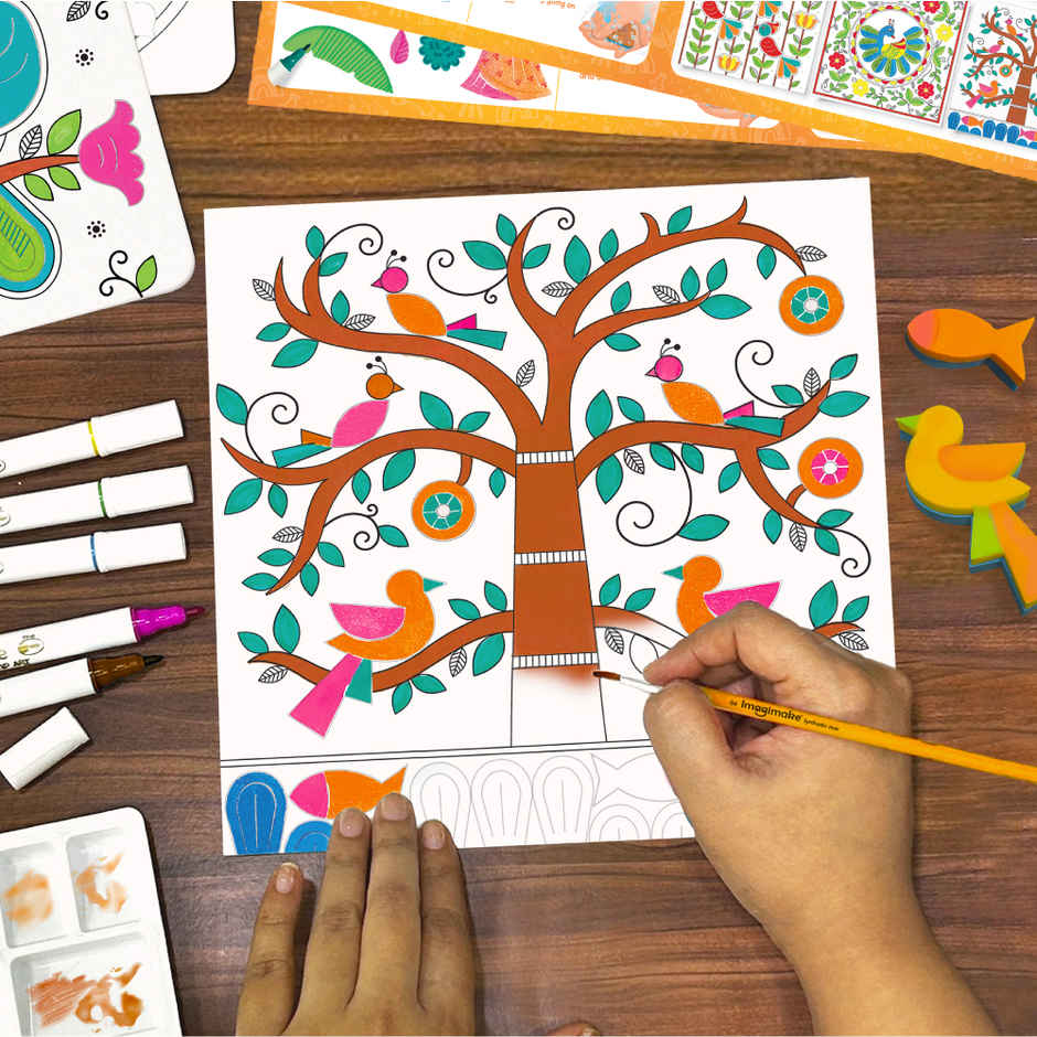 Imagimake DIY Madhubani Painting Kit | Art & Craft Toy | Creative Learning Gift for Kids