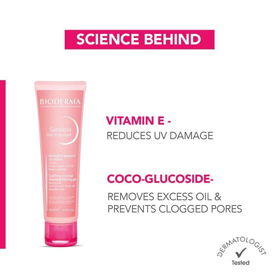 Bioderma Sensibio Moussant Soothing Micellar Cleansing Foaming Gel