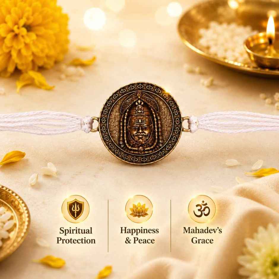 VAMA Siddh Mahamrityunjay Rakhi | Temple Energised for Your Brother's Healthy and Long Life