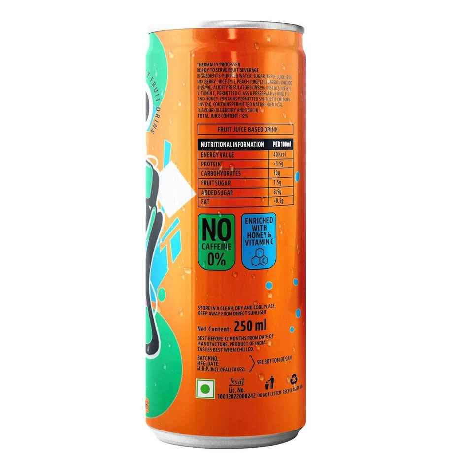 RIO Blueberry Peach Bubbly Fruit Drink Can