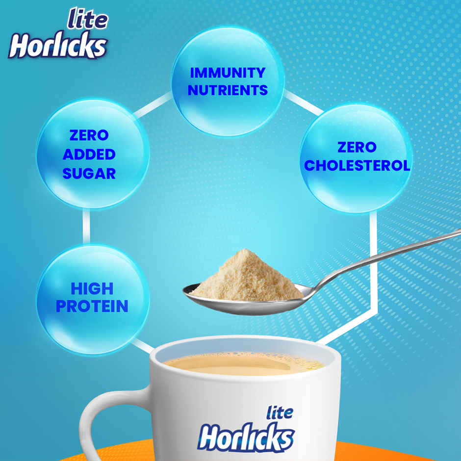 Horlicks Lite Jar Regular Malt Drink Mix