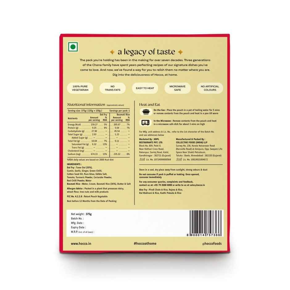 Hocco Dal Fry Rice | Combo Meal Pack