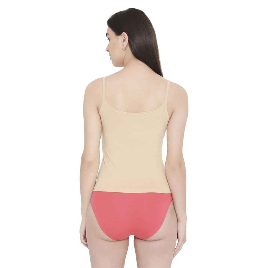 Feelings Camisole 02 Adjustable Strap | Pack of 2 | Skin and Pink | S