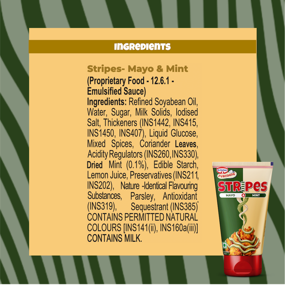 Dr. Oetker Funfoods Stripes - Mayo & Mint