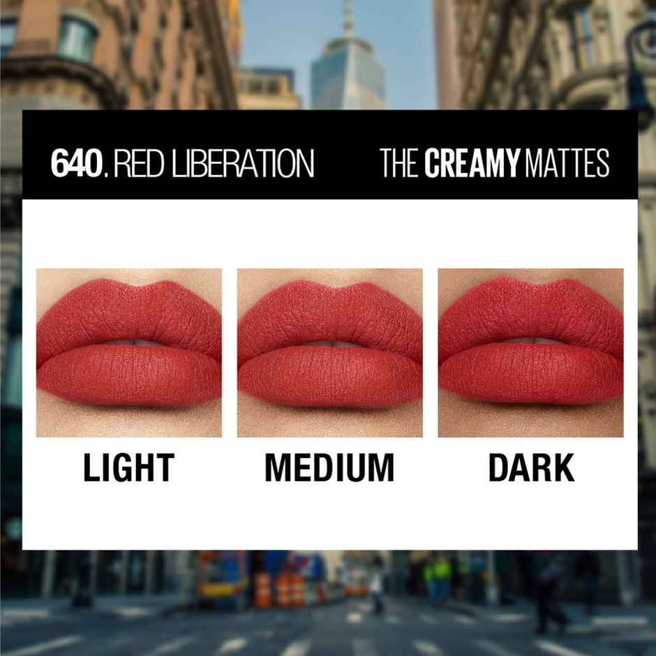 Maybelline New York Color Sensational Creamy Matte Lipstick- Red Liberation