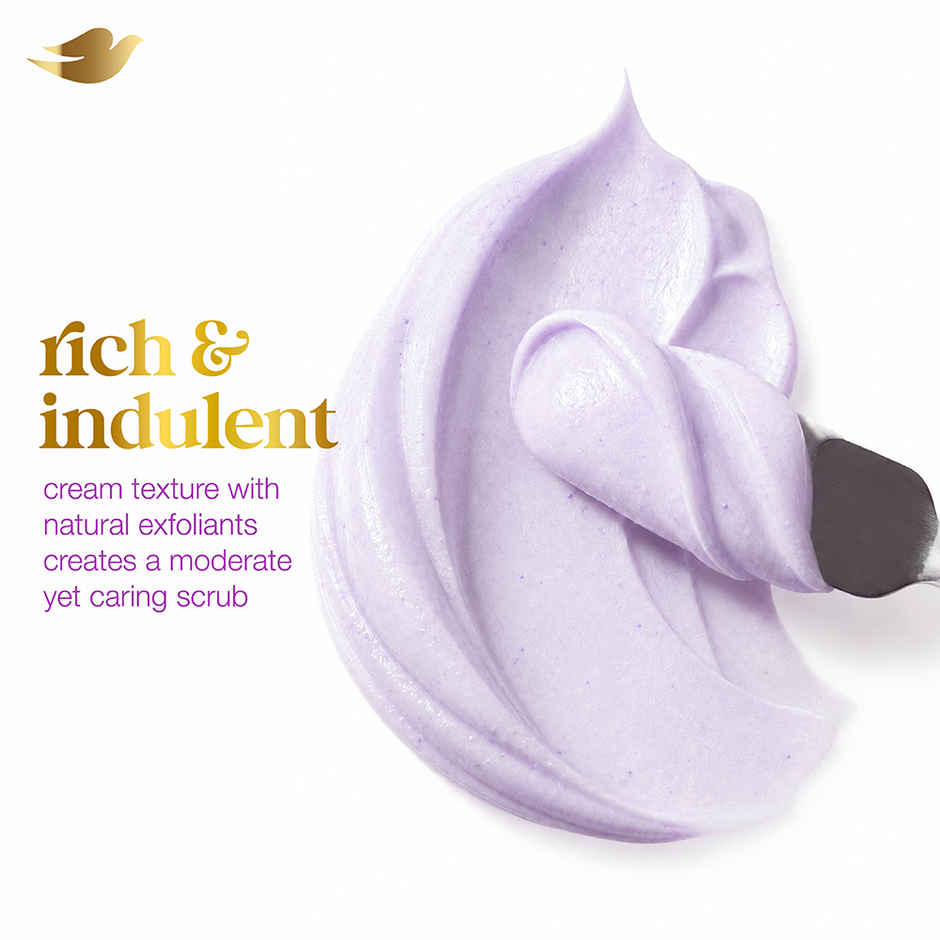 Dove Exfoliating Body Polish Scrub Crushed Lavender & Coconut Milk For Dry Skin