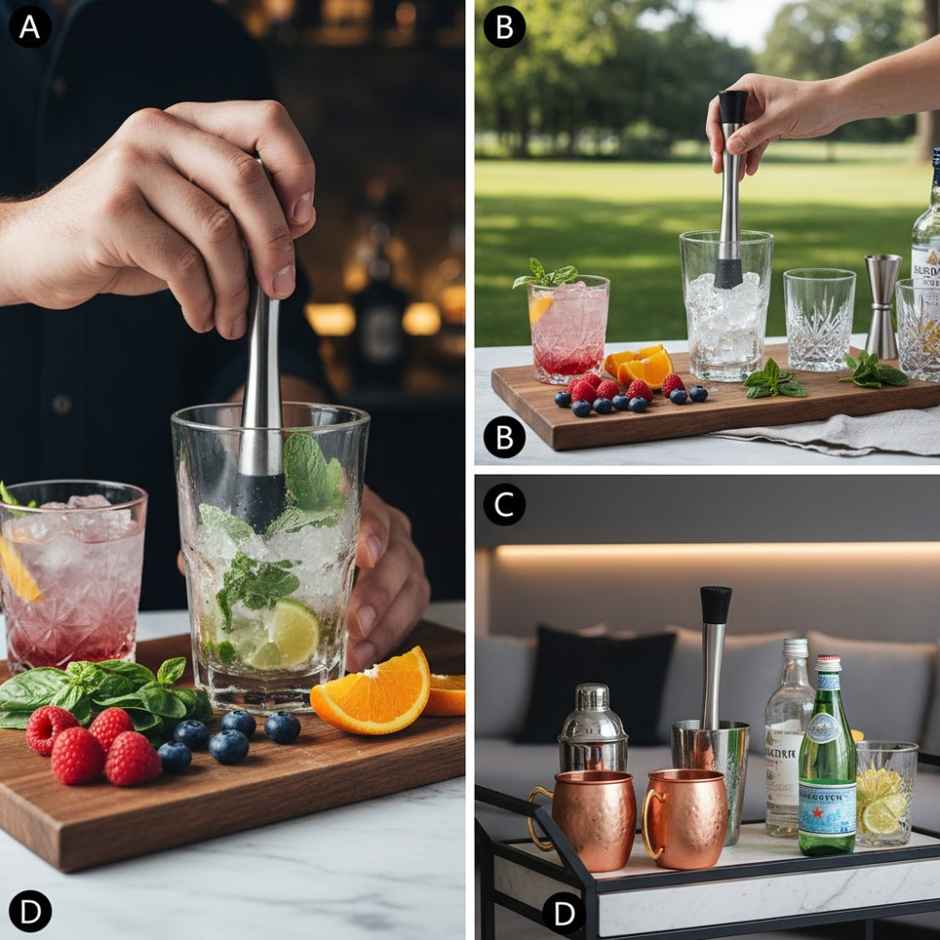 Steel Cocktail Muddler | Durable Bar Tool | Se7en