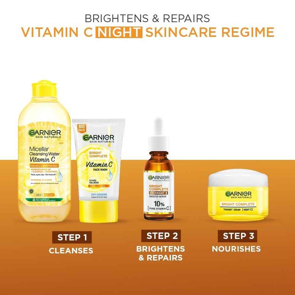 Garnier Bright Complete Overnight Booster Serum - 10% Pure Vitamin C