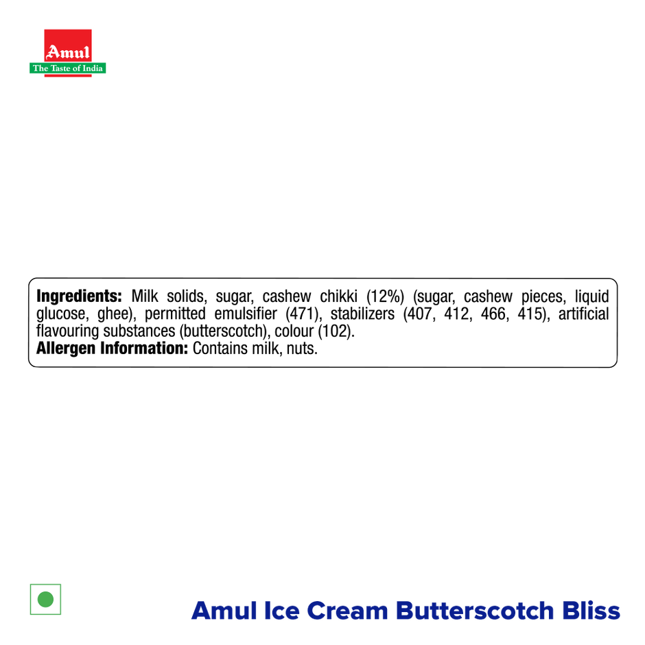 Amul Butterscotch Bliss Ice Cream Tub