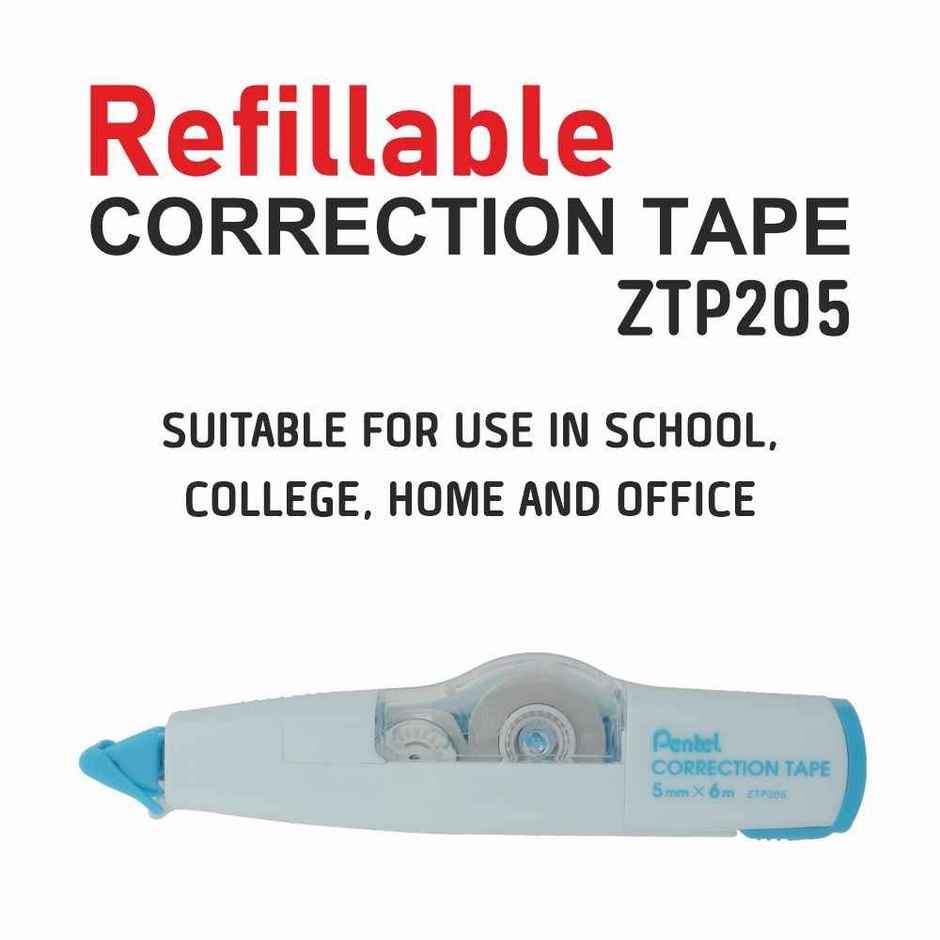 Pentel Correction Tape Single Blue Body