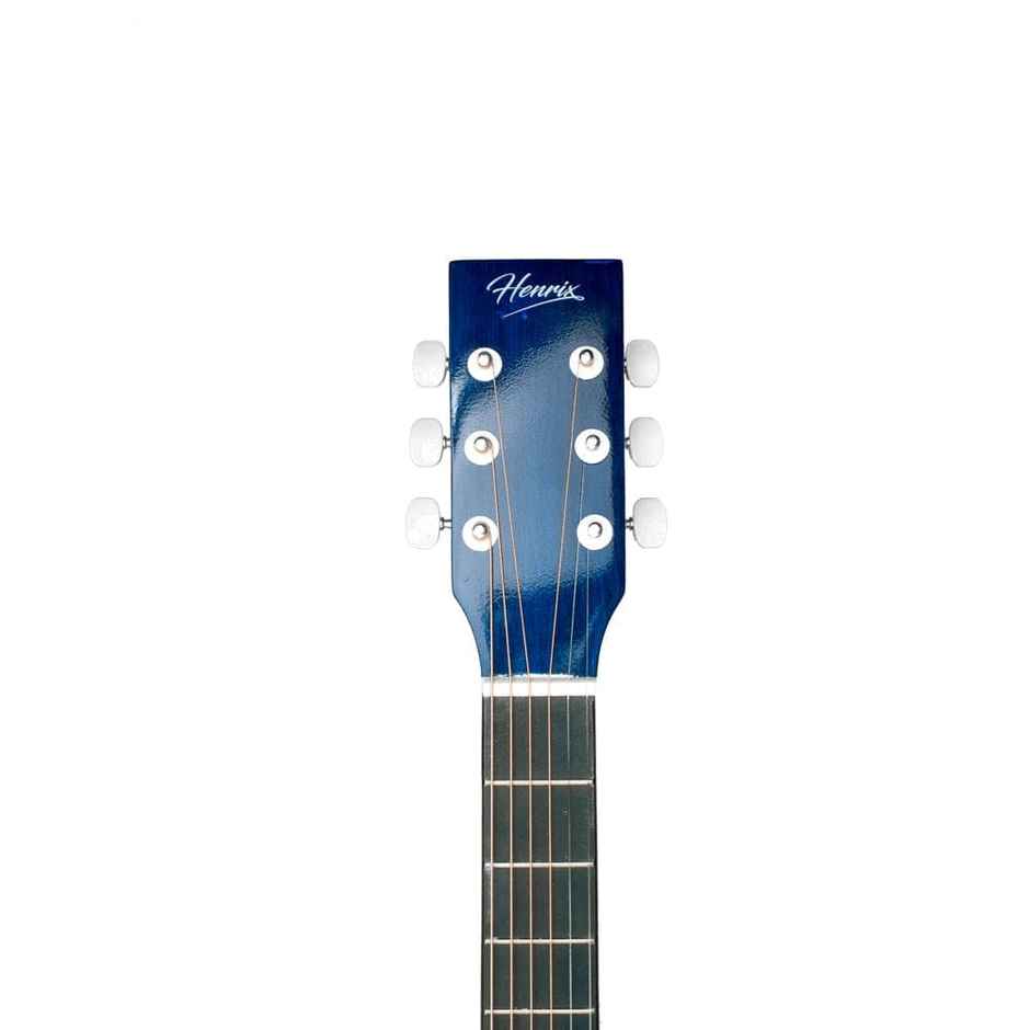Henrix 38C Cutaway Acoustic Guitar Kit with Accessories | Blue Burst - 38 Inches