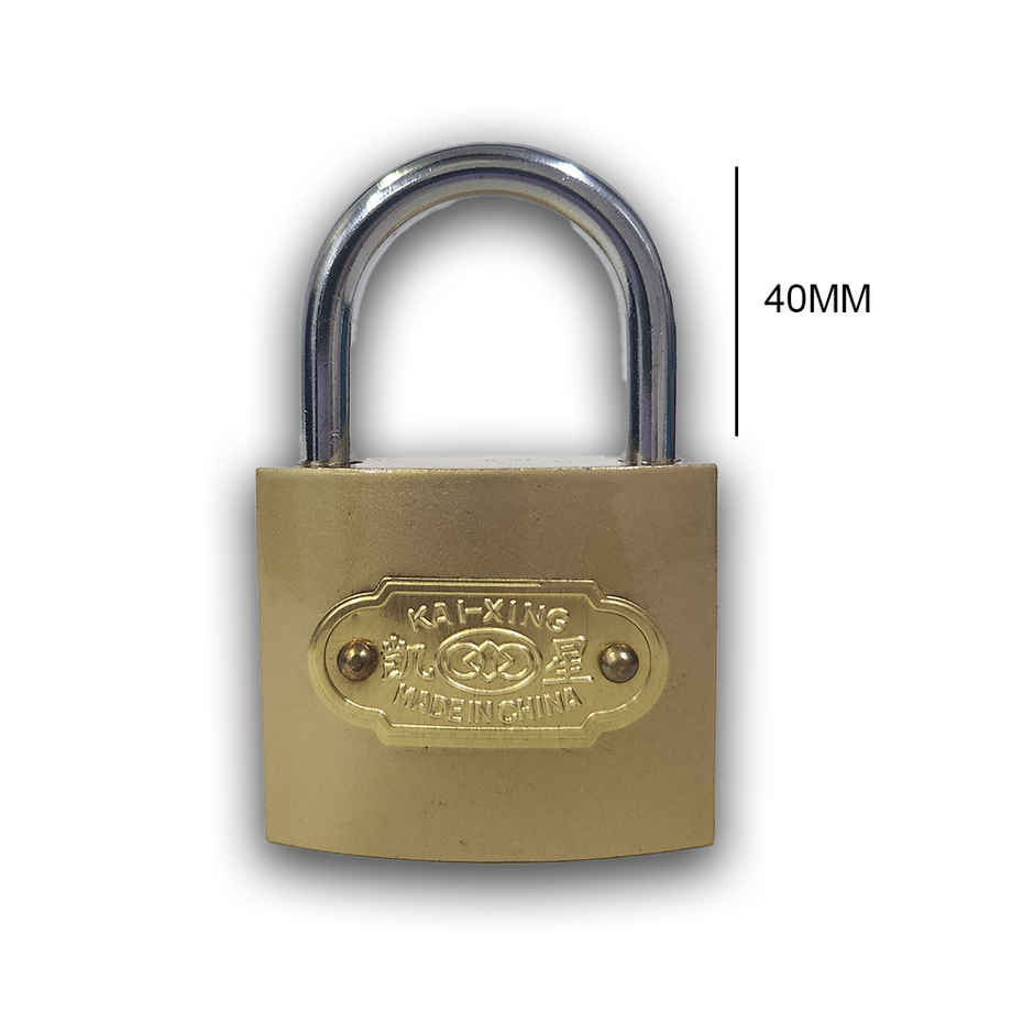 Chrome 40Mm Pad Lock Gold