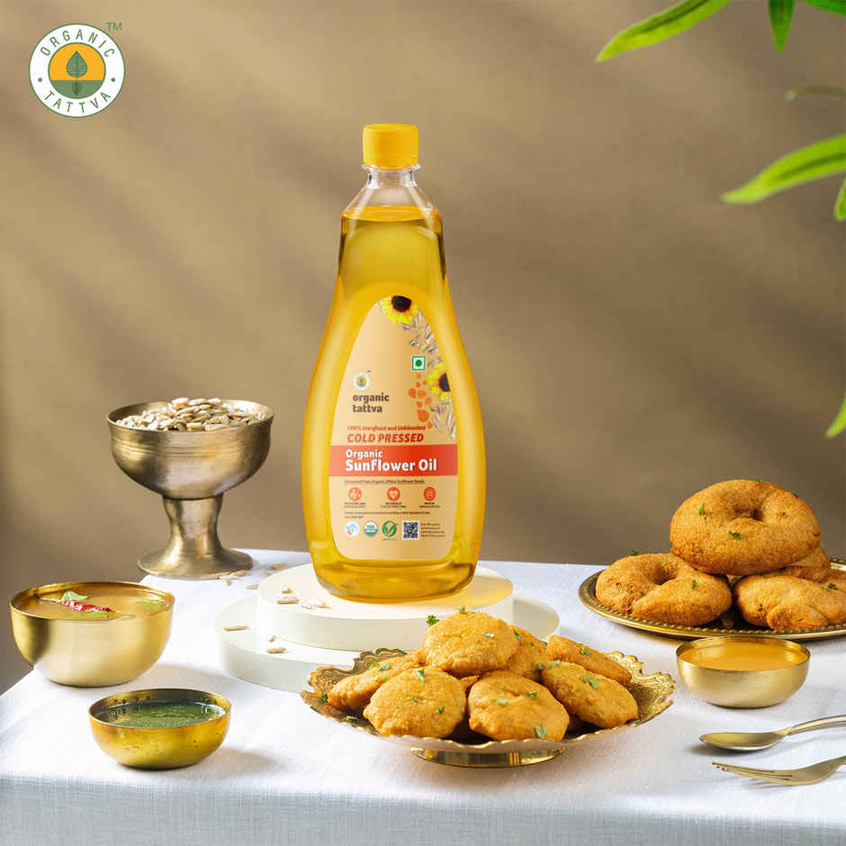 Organic Tattva Sunflower Cold Pressed Oil | Healthy Cooking Oil