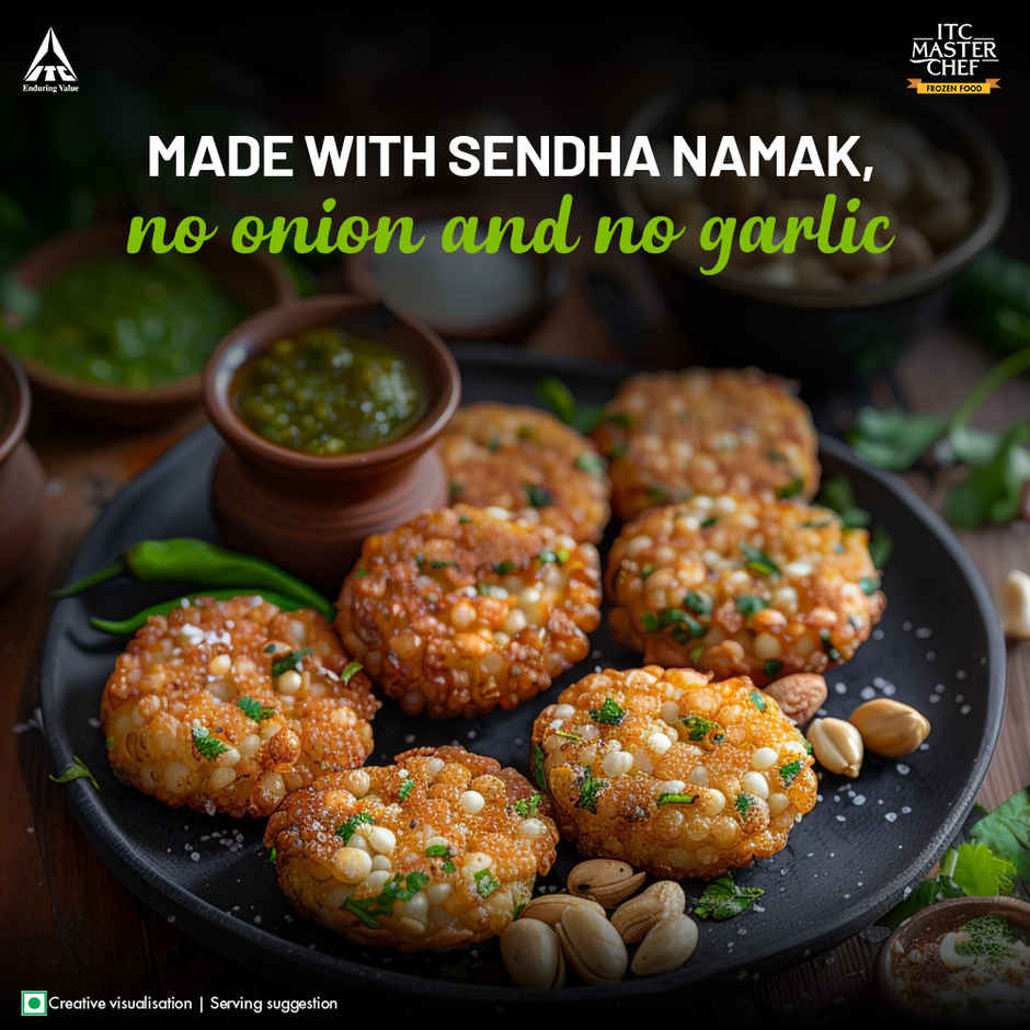 ITC Master Chef Sabudana Tikki | No Onion | No Garlic | 8 pieces