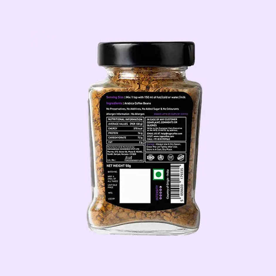Rage Coffee Original Blend - Premium Arabica Classic Medium Roast Organic Instant Coffee