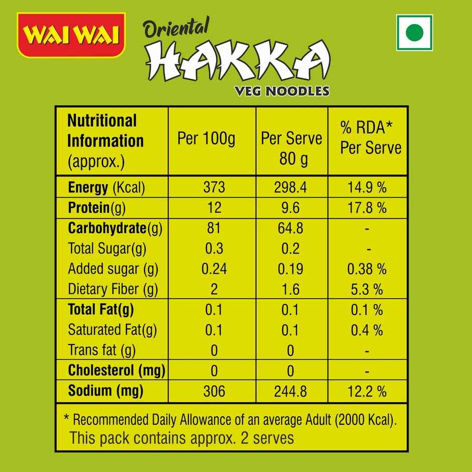 Wai Wai Oriental VEG Hakka Noodles