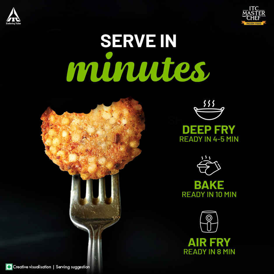 ITC Master Chef Sabudana Tikki | No Onion | No Garlic | 8 pieces