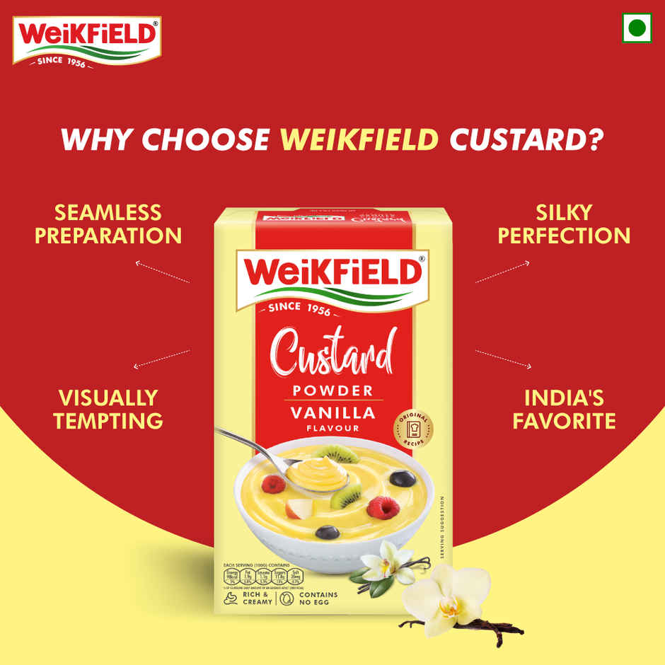 Weikfield Custard Powder Vanilla Flavour Carton(200gms) & Weikfield Custard Powder Butterscotch Flavoured Carton(75gms) Combo