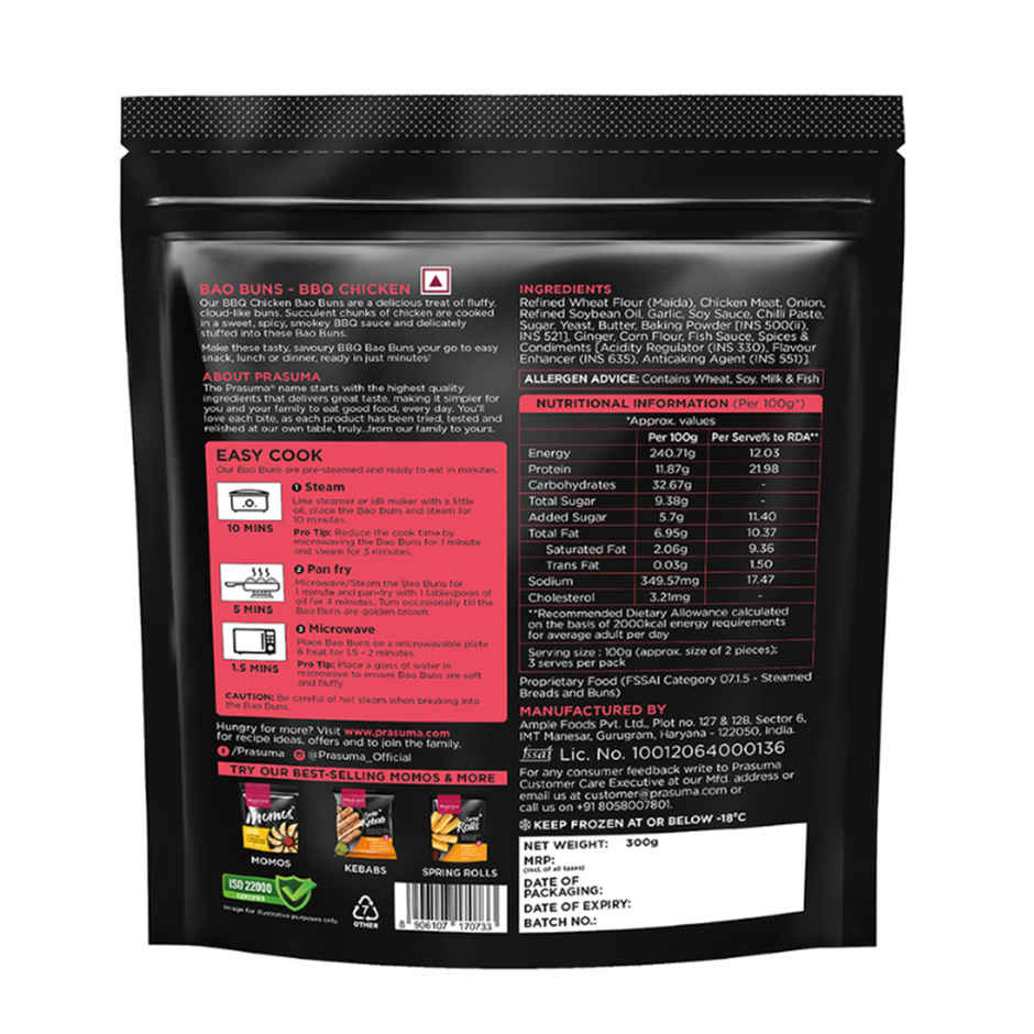 Prasuma BBQ Chicken Baos