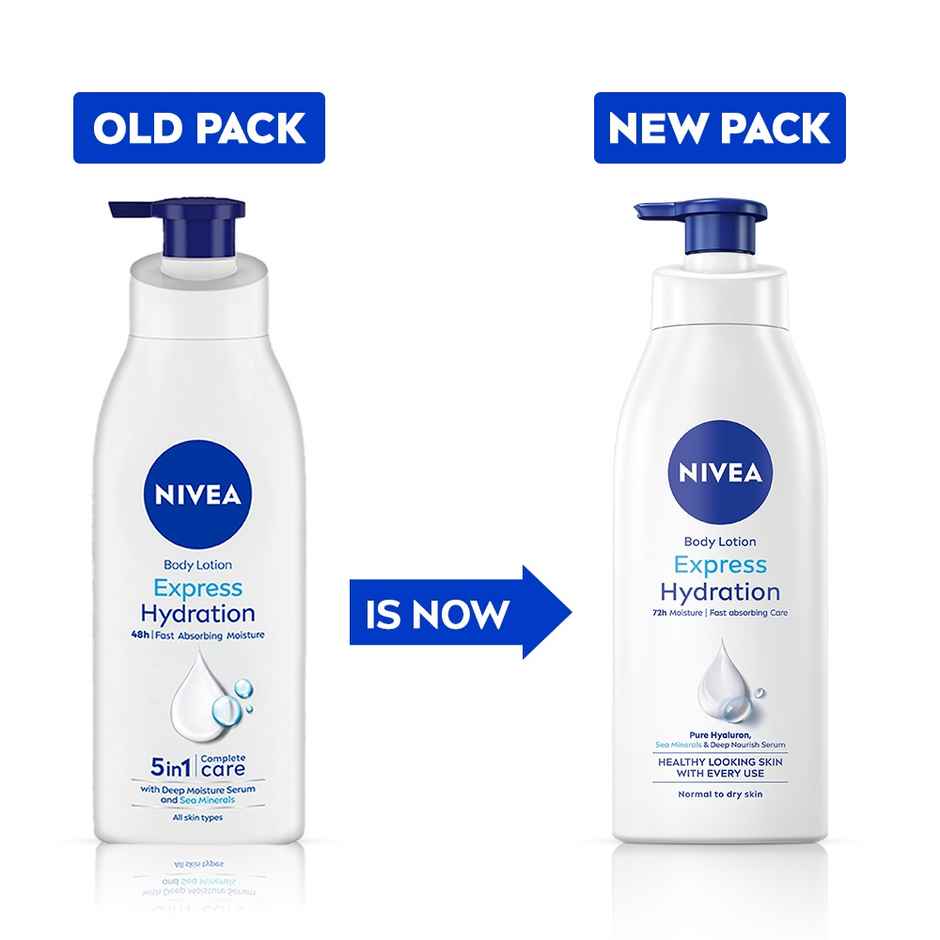 NIVEA Express Hydration Body Lotion|Sea Minerals & Deep Moisture Serum|Non Greasy