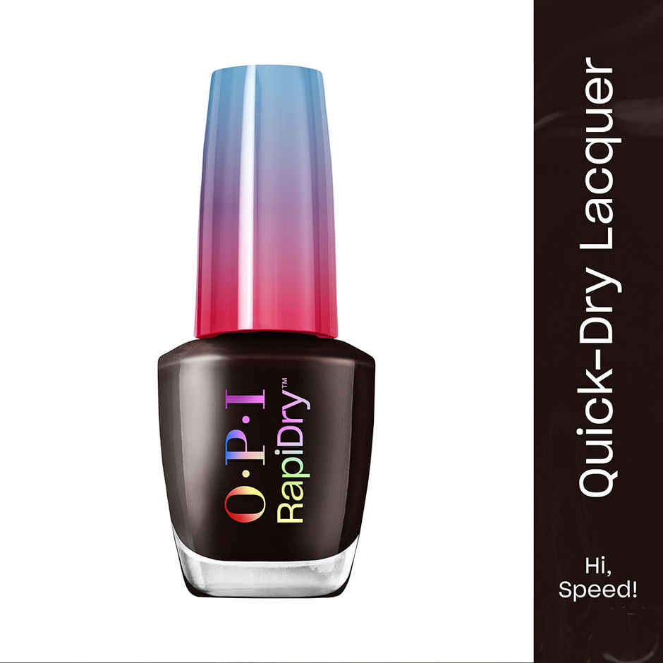 OPI Rapidry Nail Polish Hi Speed Dark Brown Quick Dry Smudge Proof