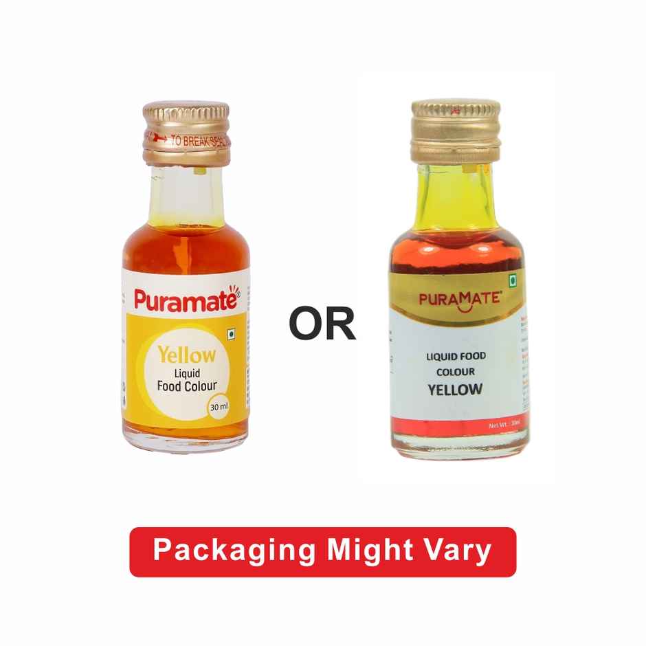 Puramate Liquid Food Colour| Yellow | Baking Ingredient