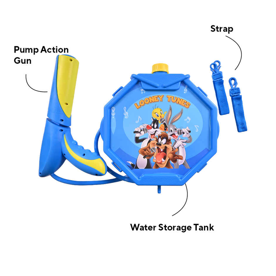 Looney Tunes Holi Water Tank Pichkari | 2.25 L | Tomuncle