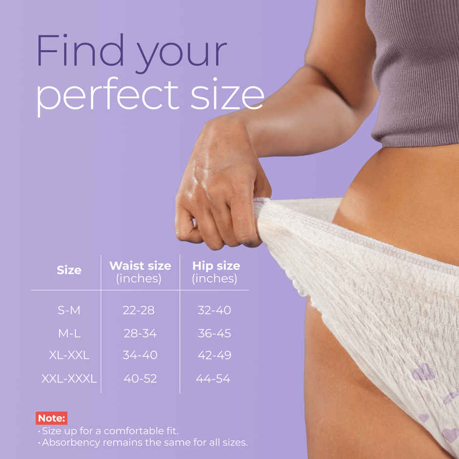 Nua 360 Degree Comfort Disposable Period Panties XL-XXL | Ultra-Absorbent