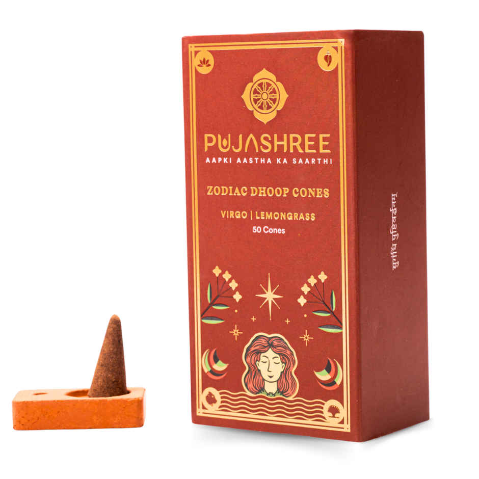Pujashree Zodiac Dhoop Cones | Virgo - Lemongrass