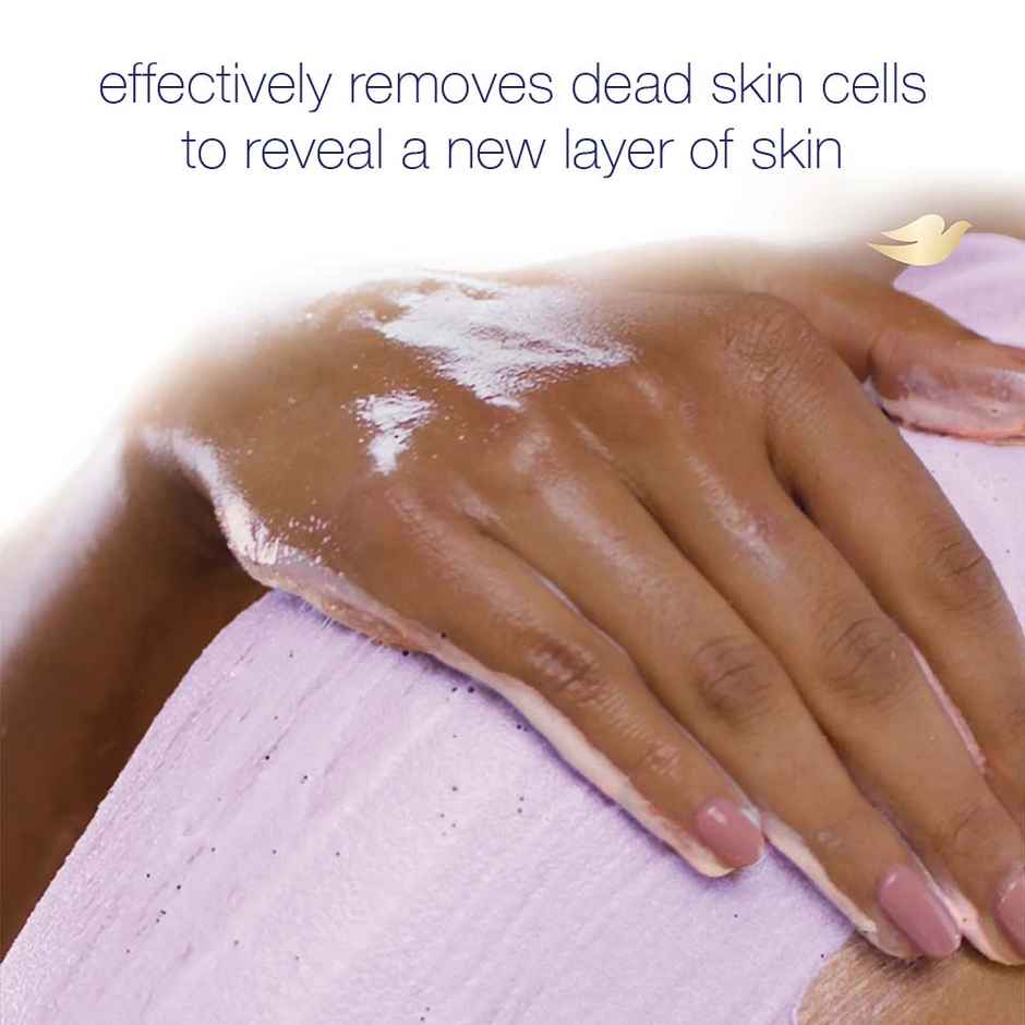 Dove Exfoliating Body Polish Scrub Crushed Lavender & Coconut Milk For Dry Skin