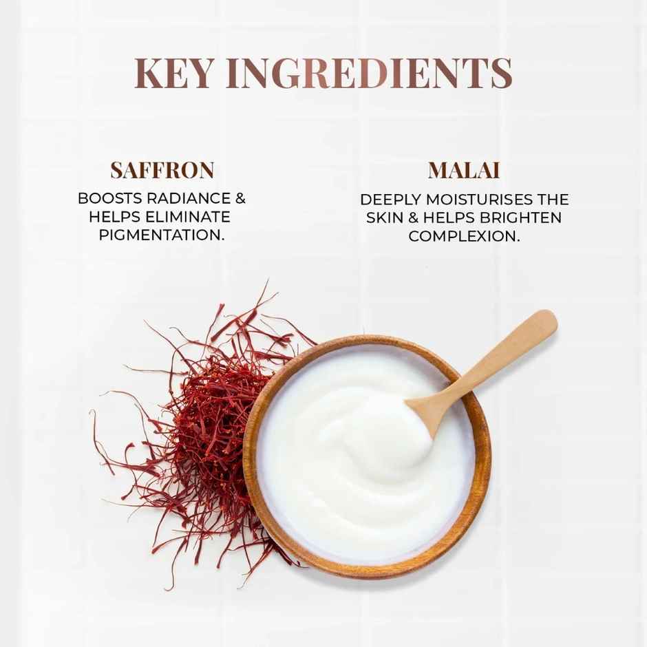 Just Herbs Hydrating Bathing Bar: Saffron & Malai For Deep Nourishment & Moisturization PACK OF 3