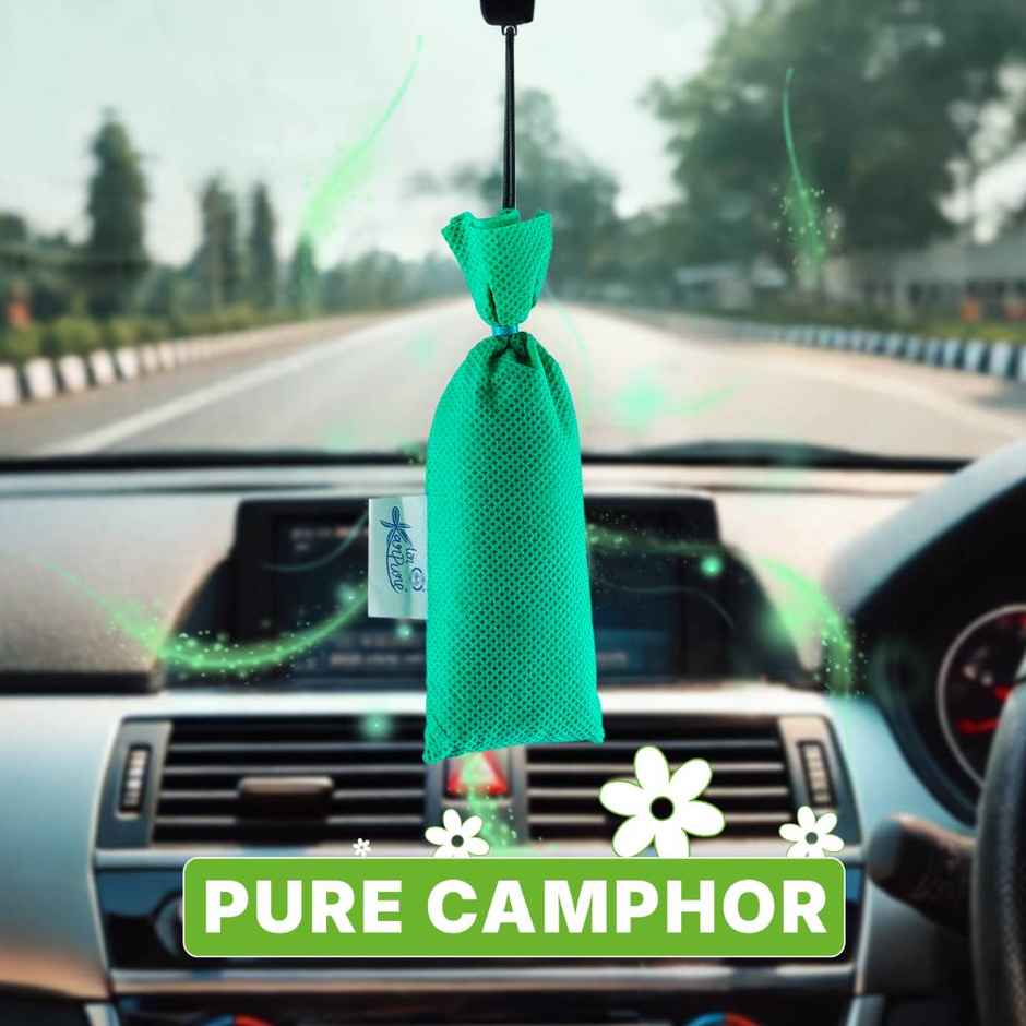 Tulsi Camphor Pouch by Air Karpure | Car, Bathroom, Wardrobe & Room Freshener | From House of Cycle