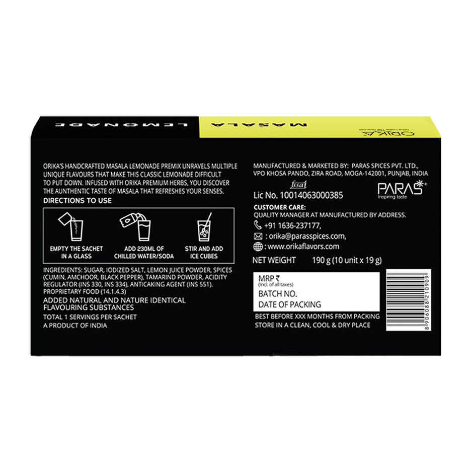 Orika Masala Lemonade Mix 10 Sachets
