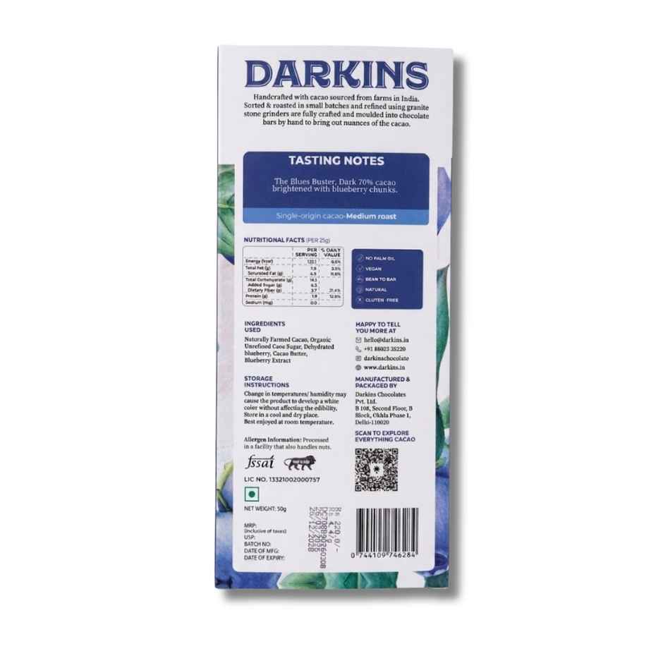 Darkins Indian Artisanal 70% Dark Blueberry Chocolate Combo