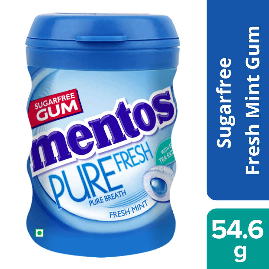 Mentos Pure Fresh Sugarfree Mint Chewing Gum Bottle Combo 
