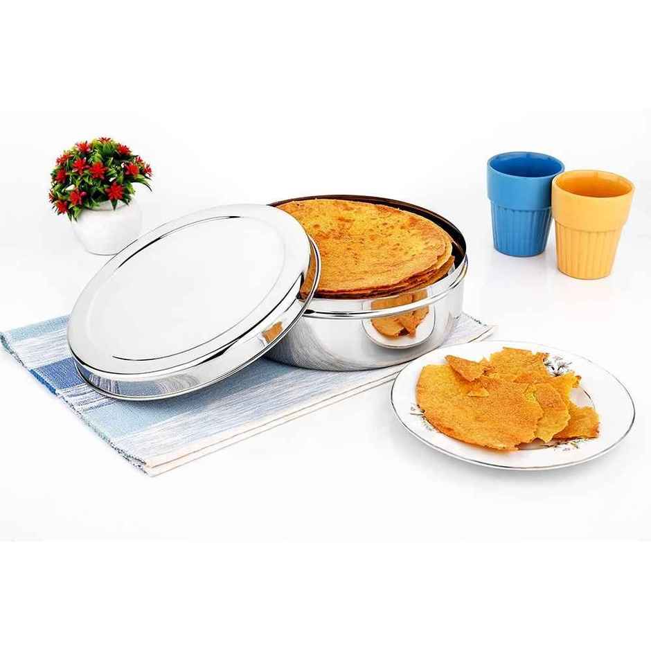 Steelera Stainless Steel Puri Dabba / Food Storage / Containers | Food Safe | 2 L