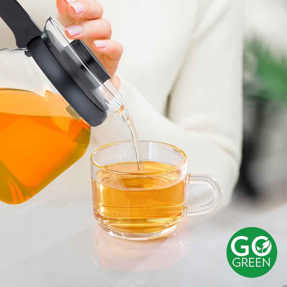 Borosil Chai Time 210 ml 6Pc Tea - Coffee Mug Set, Made In India Borosilicate