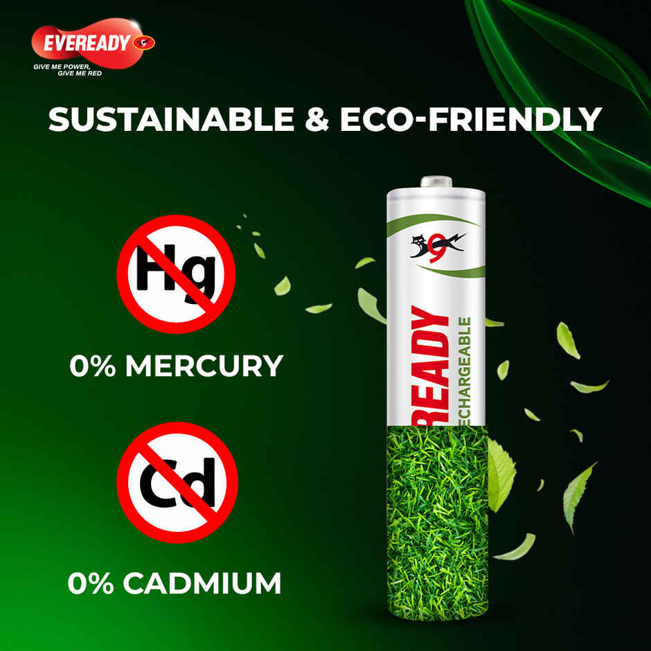 Eveready Rechargeable AAA BP2 600 NIMH Battery(1000 Series)|Pack of 2