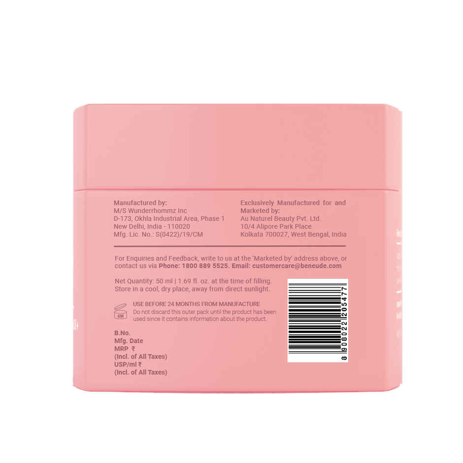 Be Neude Instant Detanning + Hydrating + Brightening Face Mask, Dry Skin Friendly | Unmask
